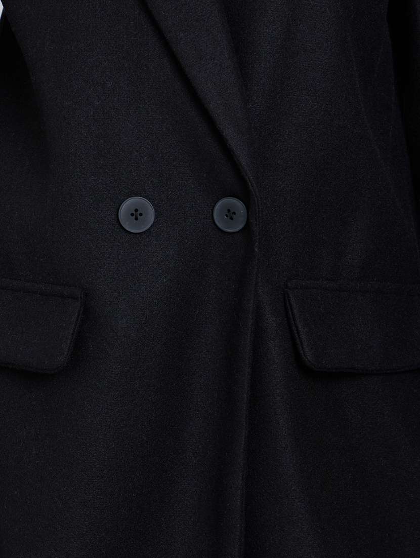 women solid long sleeve trench coat - 22285794 -  Standard Image - 3