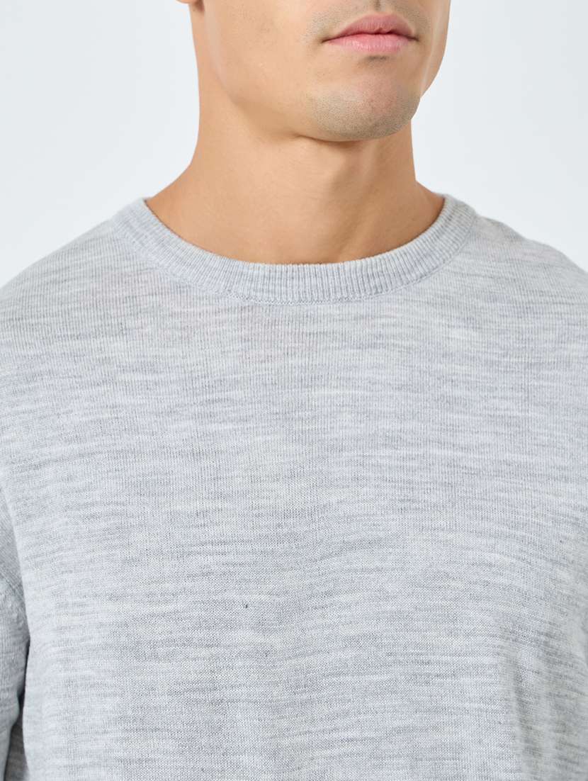 men solid long sleeve regular fit pullover  - 22285826 -  Standard Image - 3