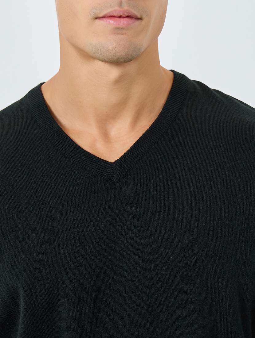 men solid long sleeve regualr fit pullover - 22285827 -  Standard Image - 3