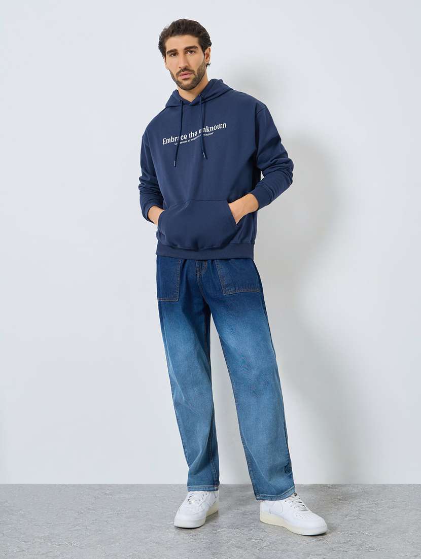 men typographic long sleeve oversized sweatshirt - 22285847 -  Standard Image - 3