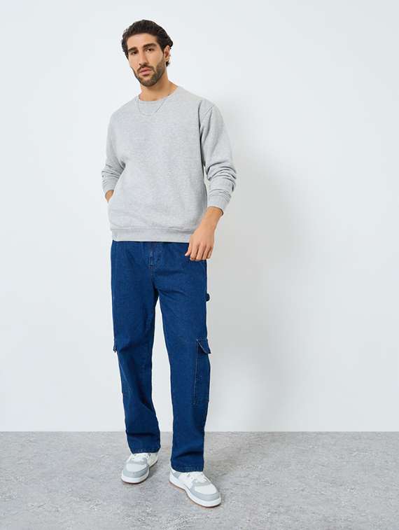 men solid long sleeve regular fit sweatshirt - 22285853 -  Standard Image - 3