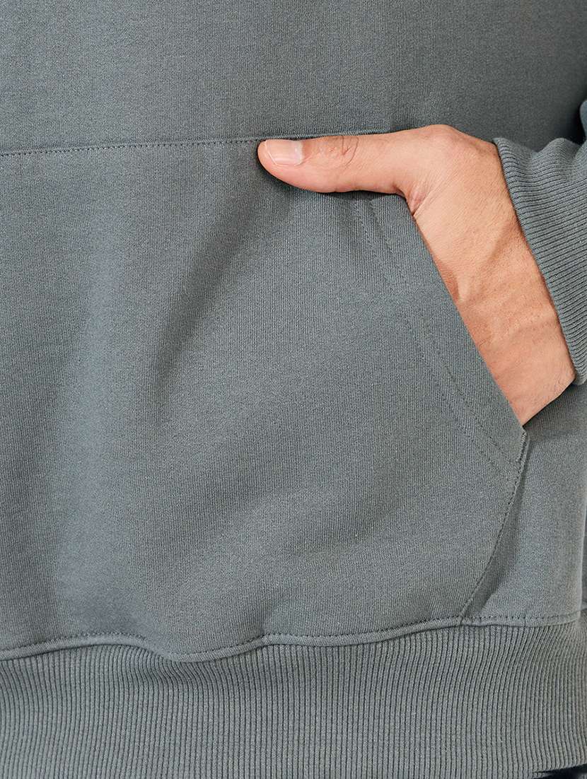 men solid long sleeve oversized sweatshirt - 22285860 -  Standard Image - 3