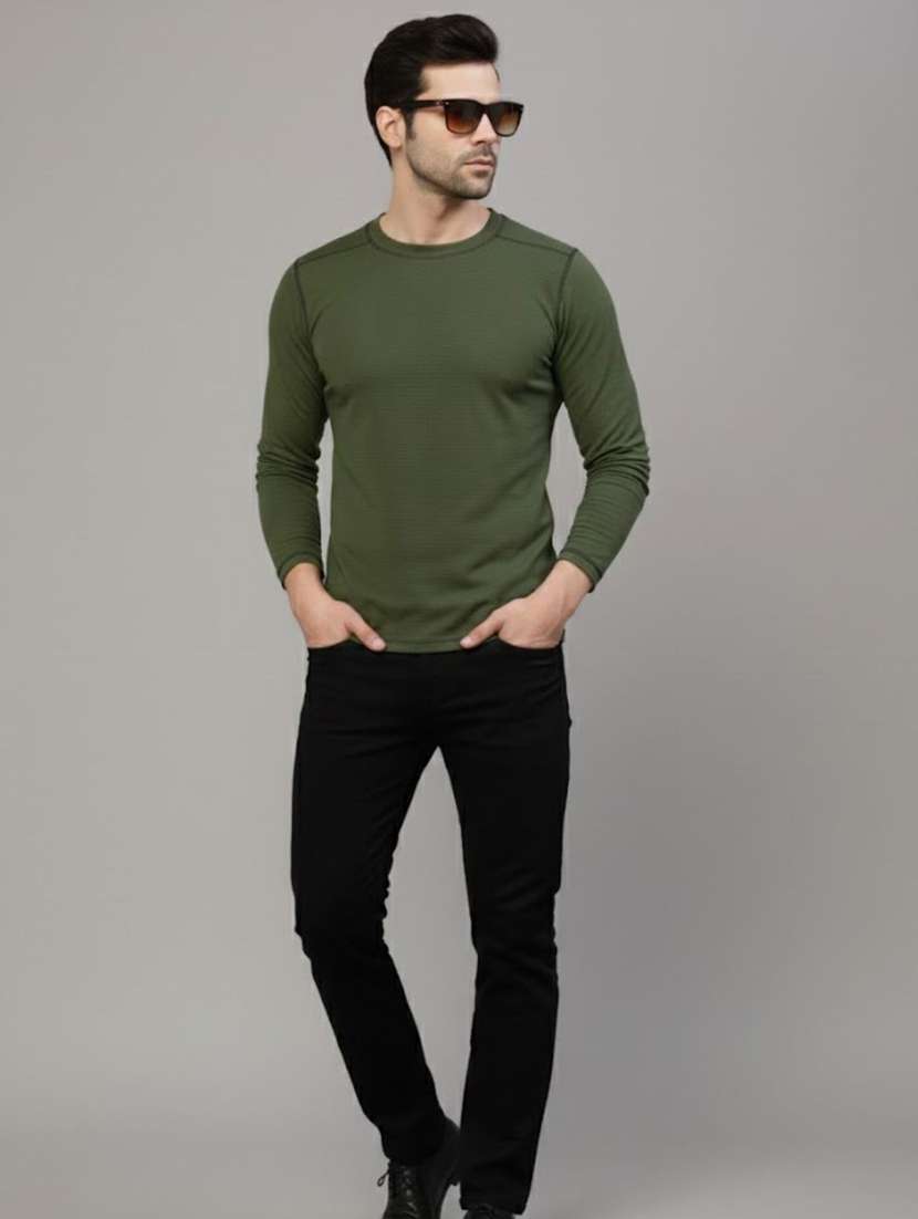 men solid long sleeve slim fit t-tshirt - 22285884 -  Standard Image - 3