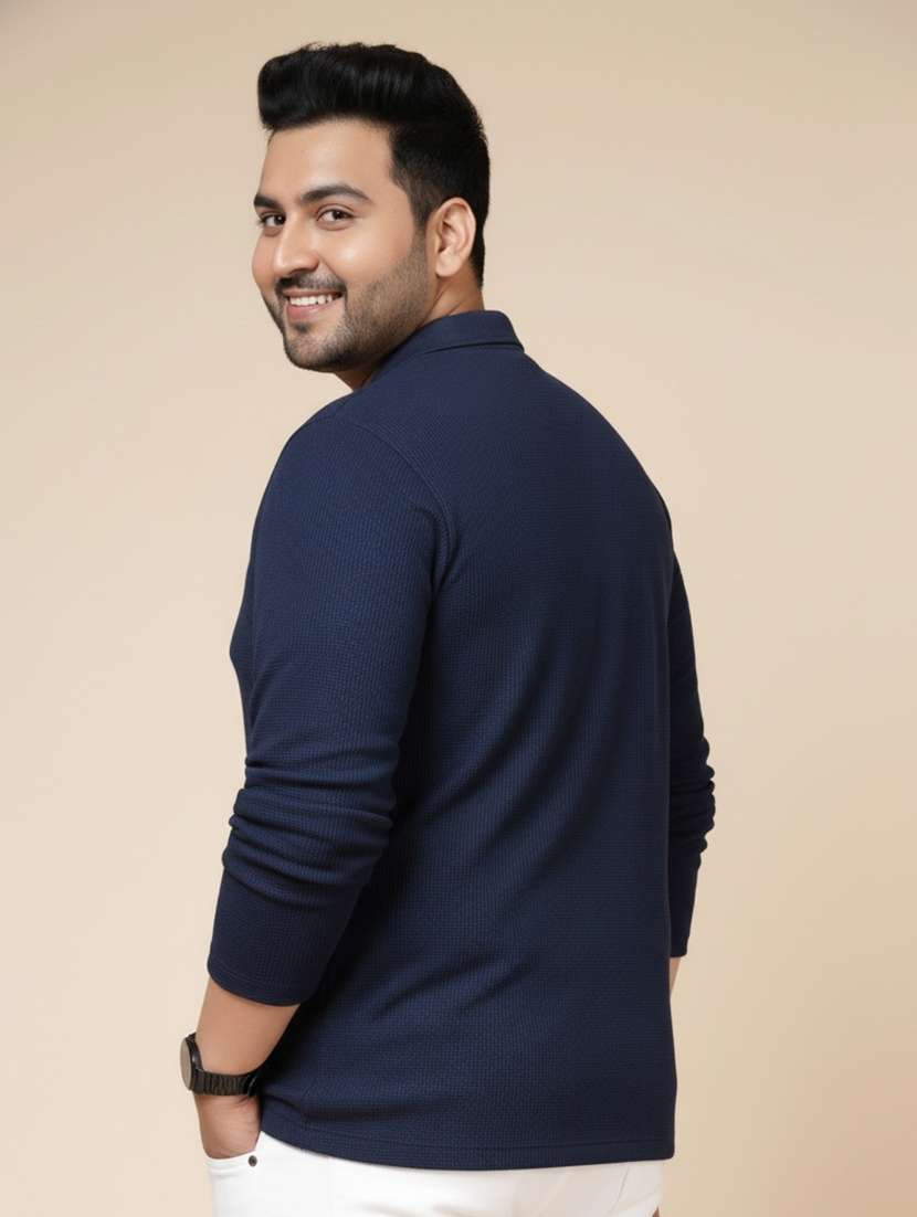 men solid long sleeve polo t-shirt - 22285892 -  Standard Image - 3