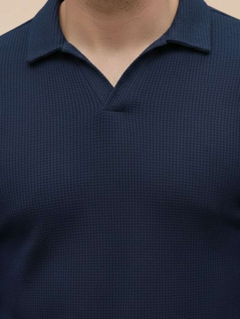 men solid long sleeve polo t-shirt - 22285892 -  Standard Image - 5