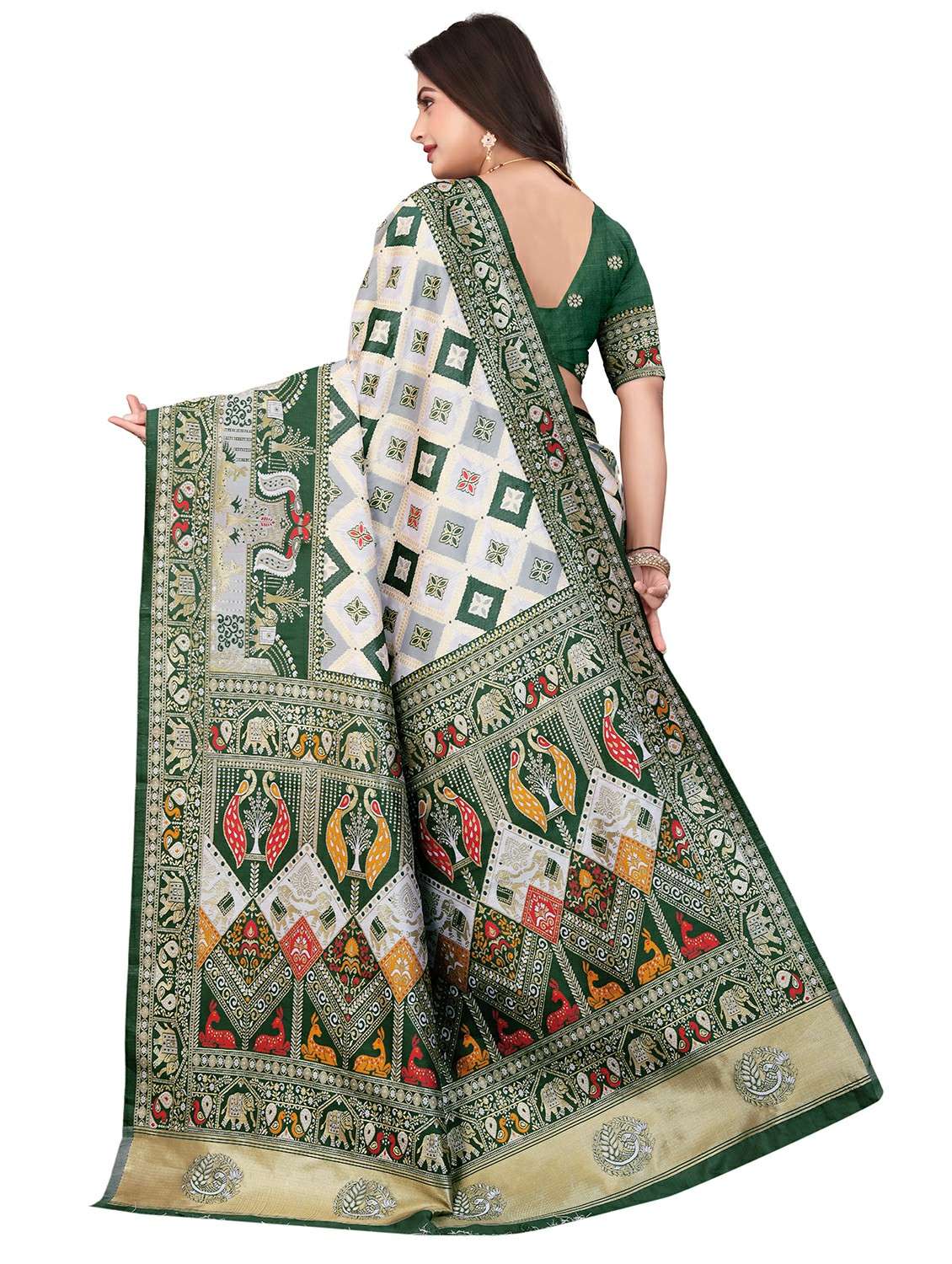 women self design banarasi saree with blouse - 22285910 -  Standard Image - 3
