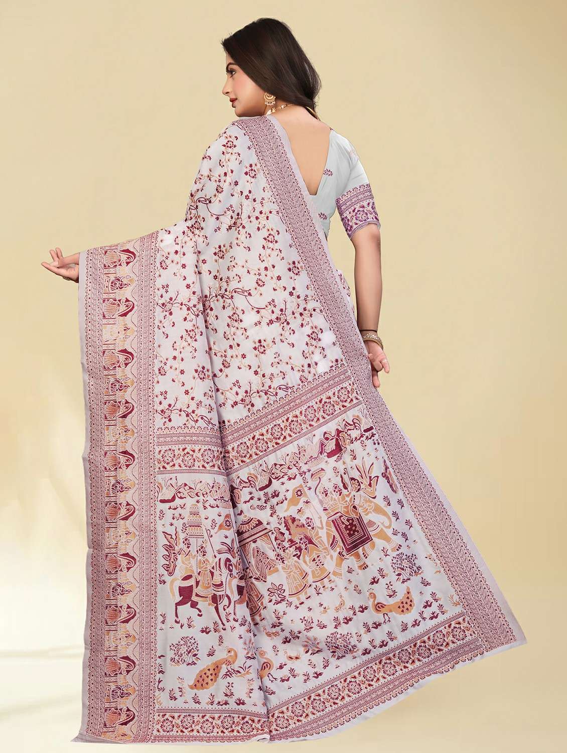 women self design banarasi saree with blouse - 22285912 -  Standard Image - 3