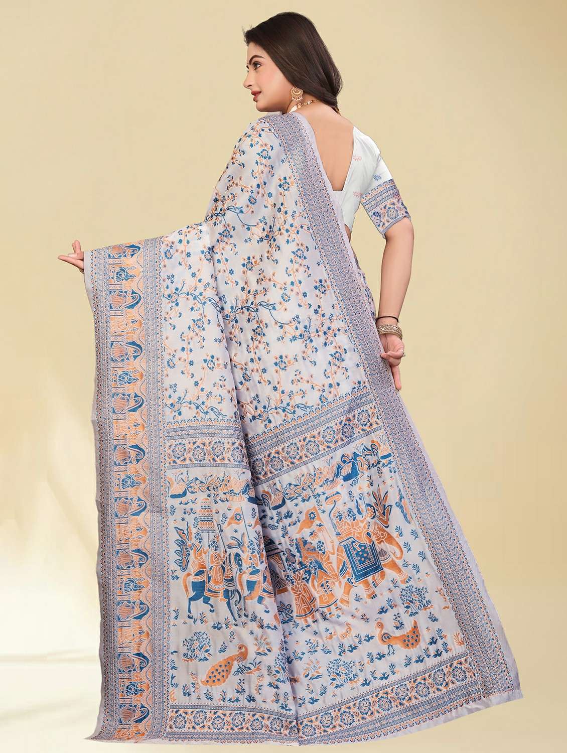 women self design banarasi saree with blouse - 22285913 -  Standard Image - 3