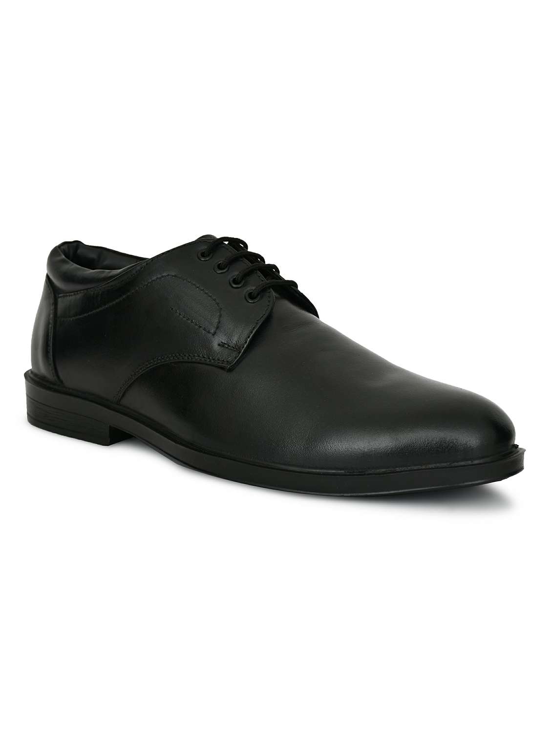 men black solid lace-up derbies - 22285934 -  Standard Image - 3