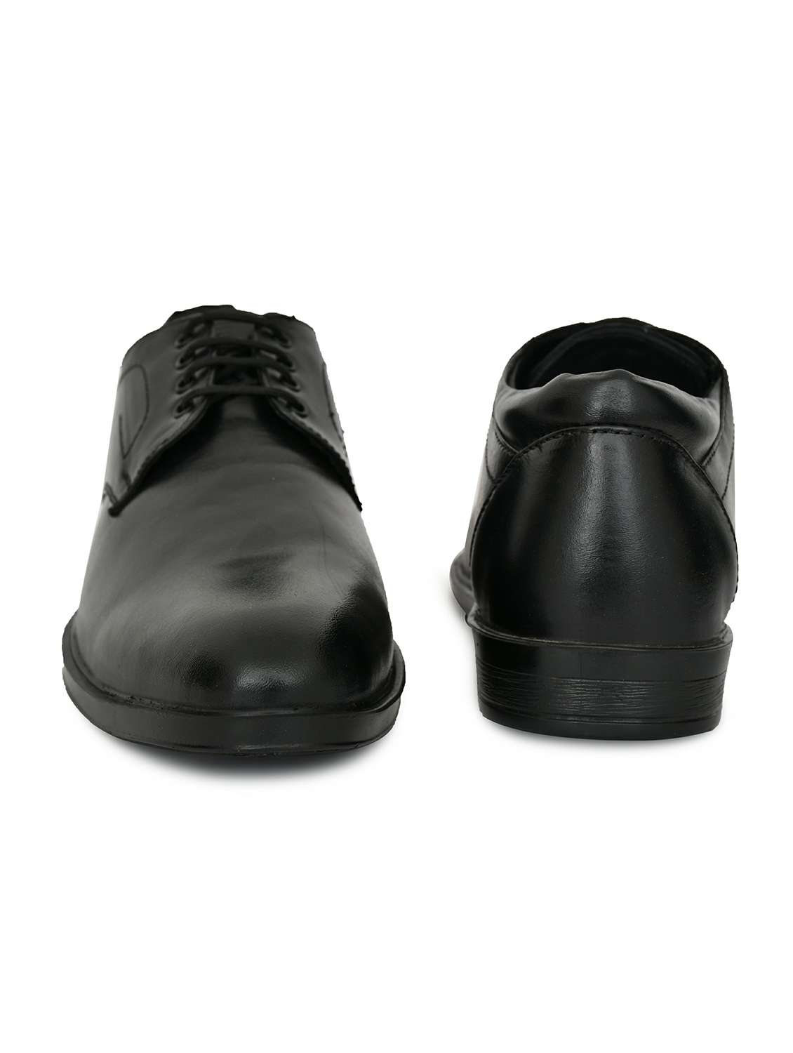 men black solid lace-up derbies - 22285934 -  Standard Image - 5