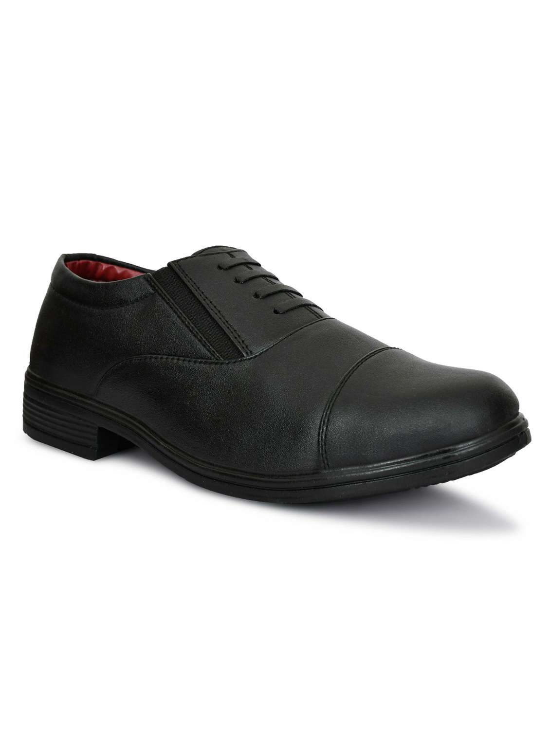men black solid slip on oxford - 22285936 -  Standard Image - 3