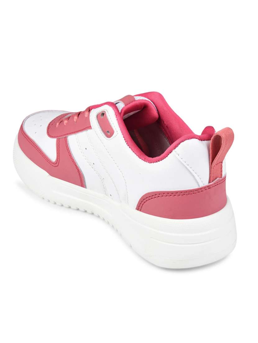 women pink lace-up sneaker - 22285946 -  Standard Image - 3