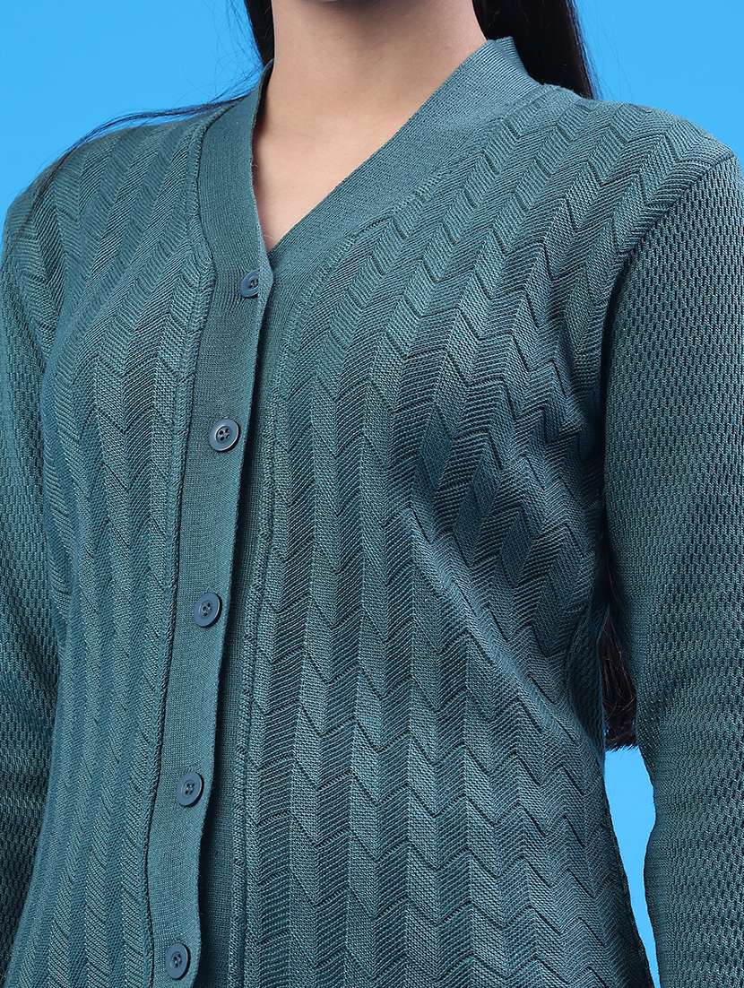 women self design long sleeve cardigan - 22286105 -  Standard Image - 5