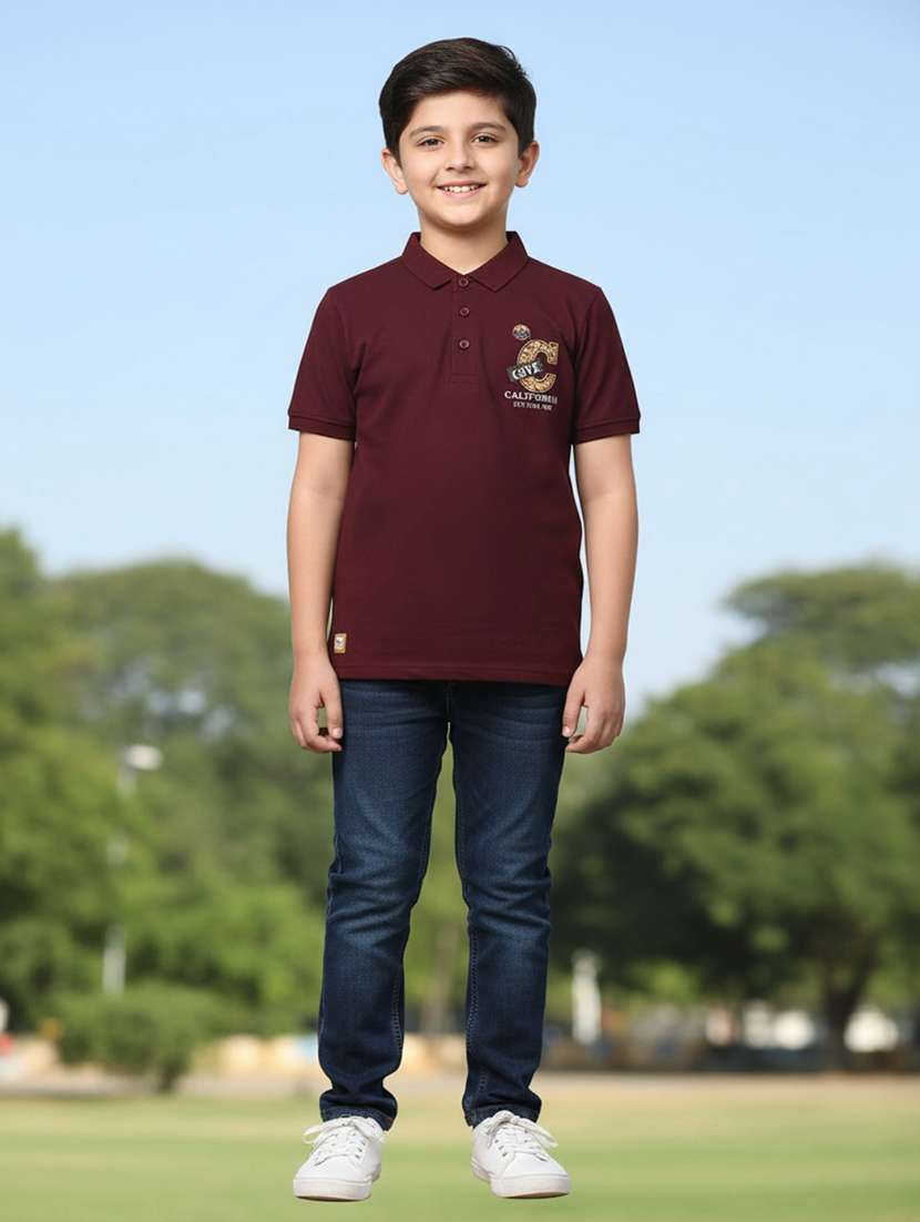 boys printed short sleeves polo t-shirt