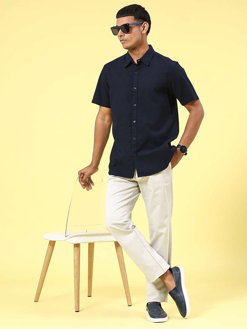 khaki cotton chinos casual trousers - 22286168 -  Standard Image - 5