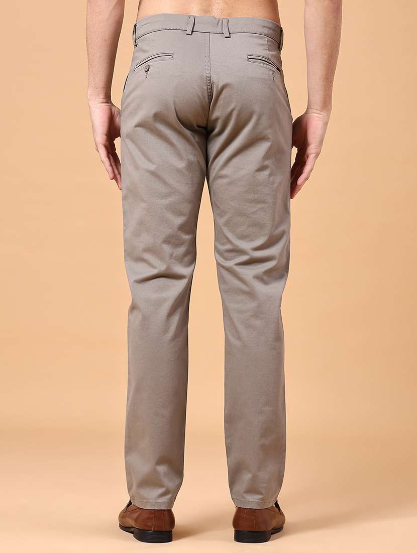 men solid mid rise chinos casual trouser - 22286169 -  Standard Image - 3