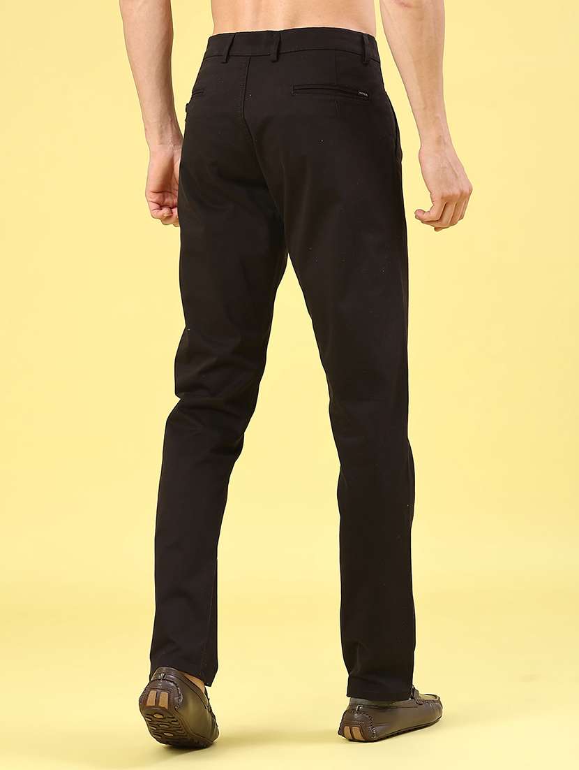men solid mid rise chinos casual trouser - 22286172 -  Standard Image - 3