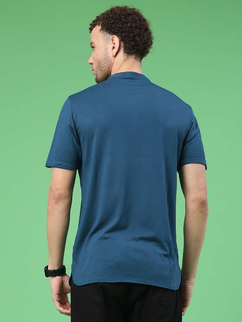 Men Solid Short Sleeve Regular Fit T-shirt - 22286189 -  Standard Image - 3