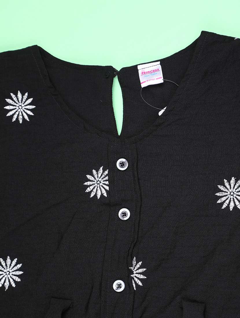 black rayon fit & flare dress - 22286416 -  Standard Image - 3