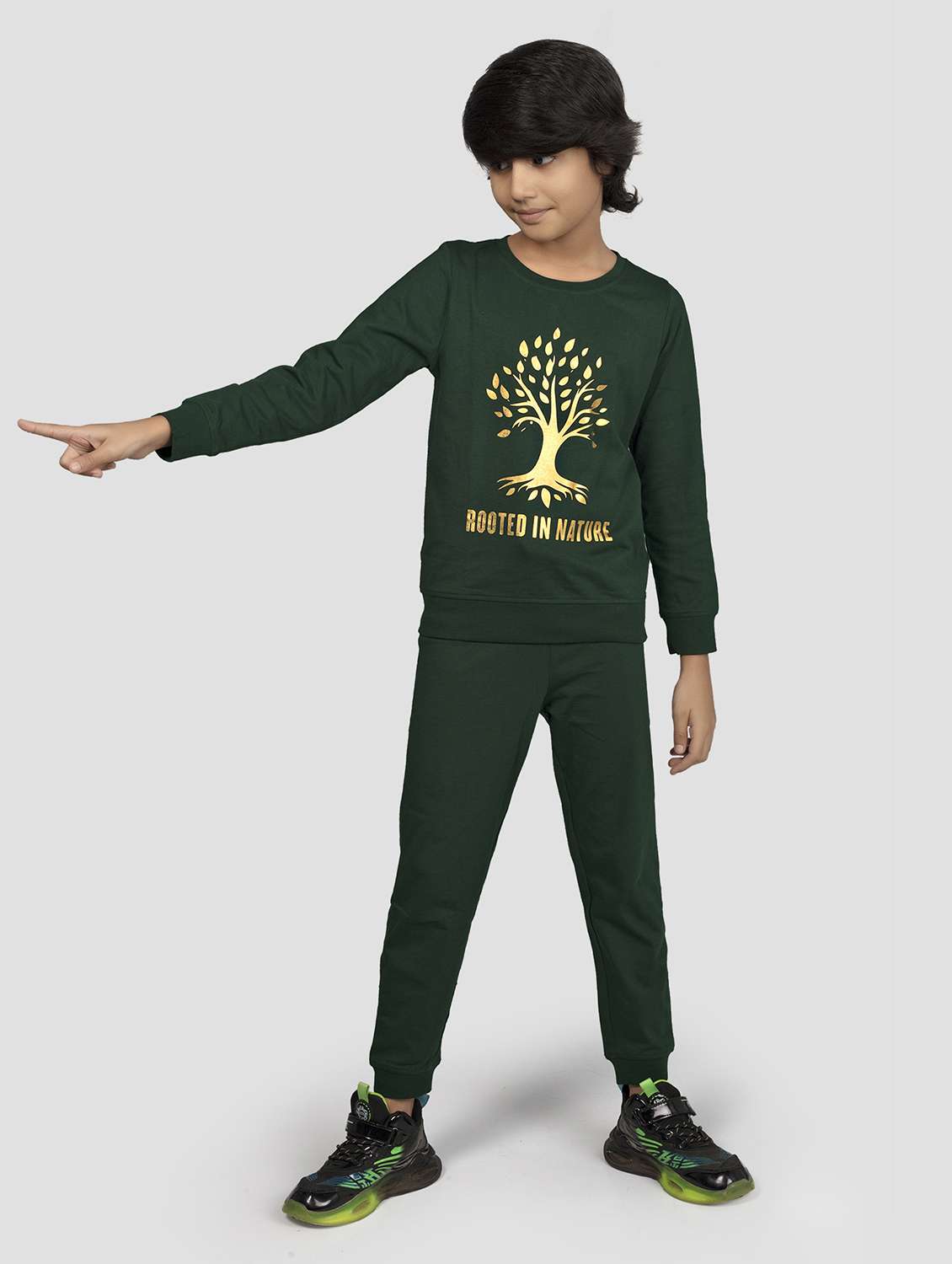 boys printed long sleeve nightwear pyjama set