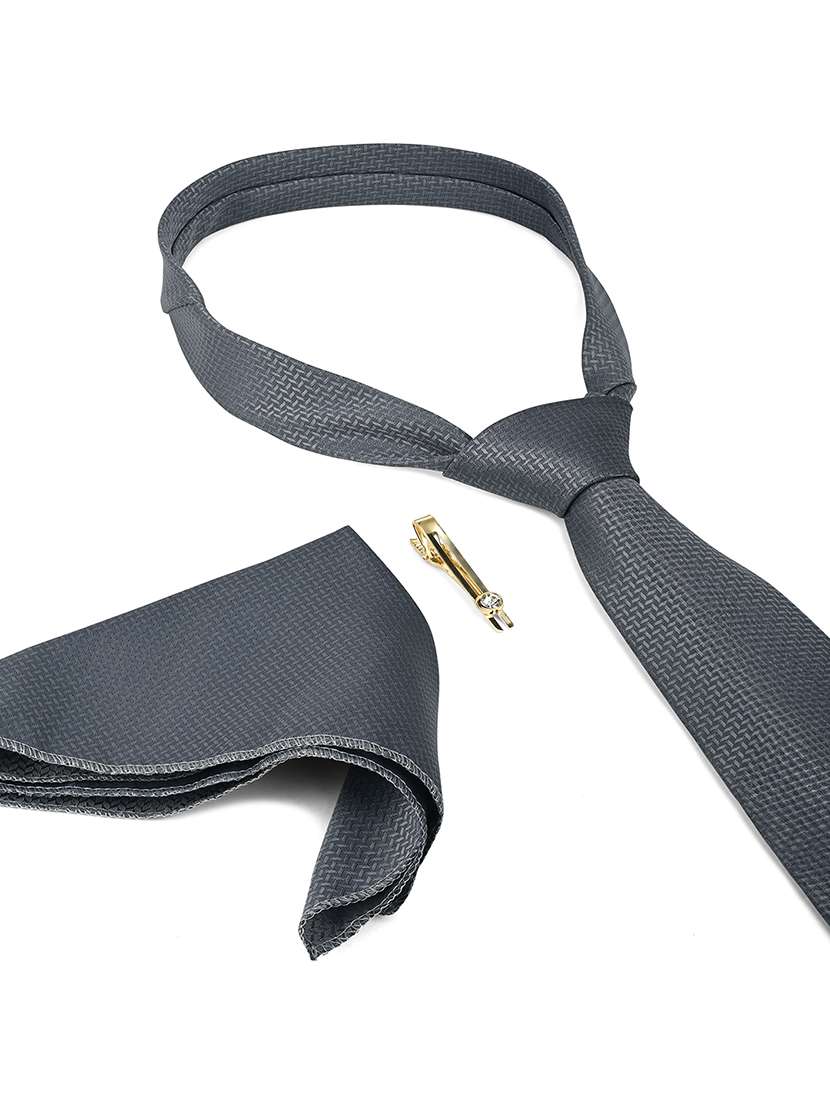 men neck tie set with pocket square & cufflinks brooch tie pin - 22286434 -  Standard Image - 5
