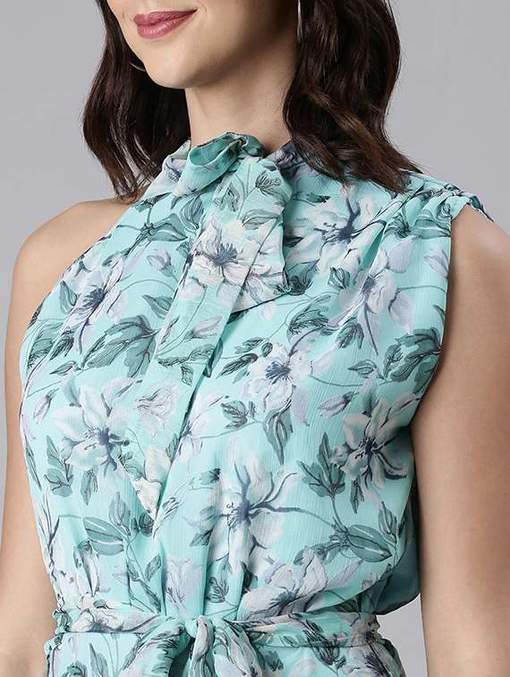 women printed sleeveless fit & flare dress - 22286450 -  Standard Image - 3