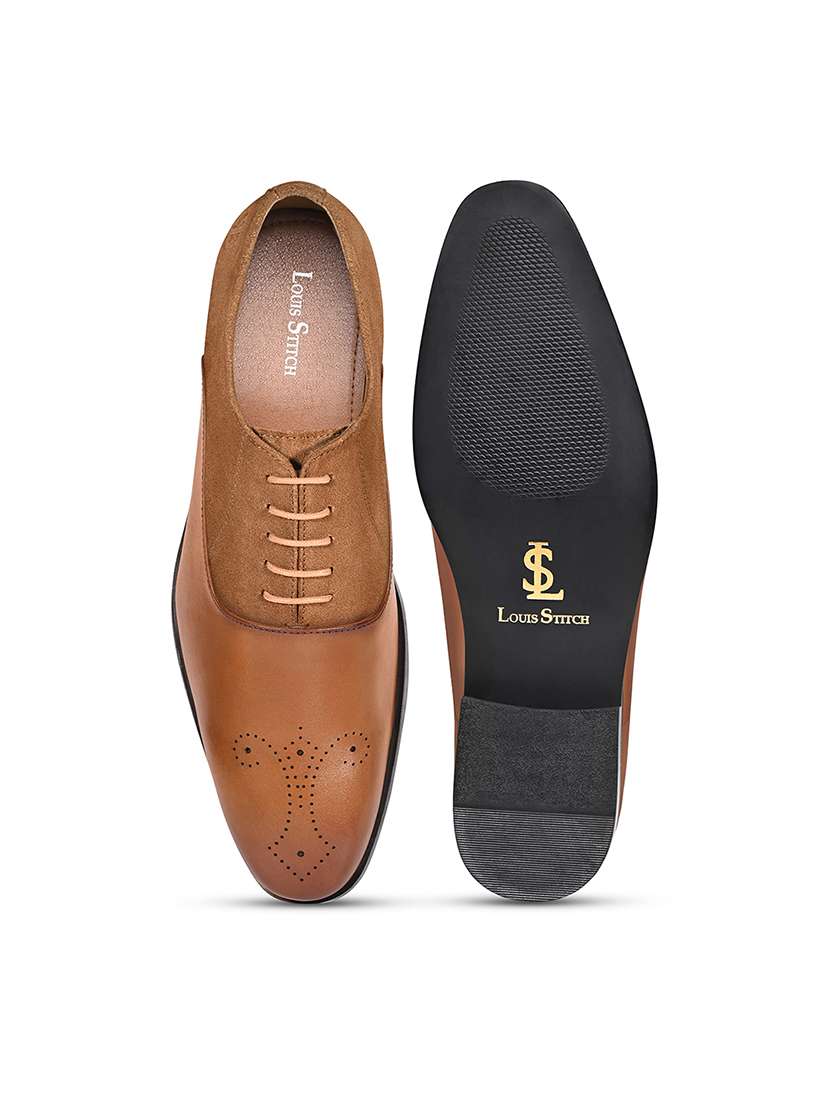 men black solid lace-up derbies - 22286546 -  Standard Image - 3