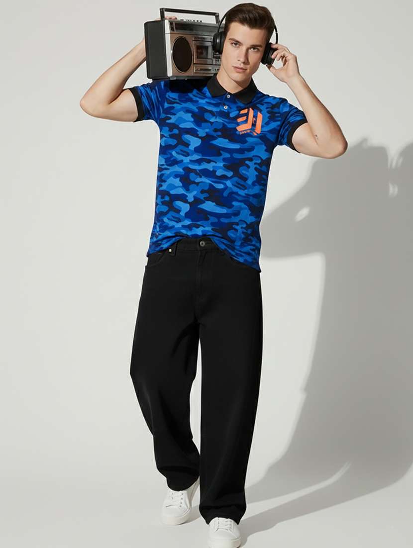 men camouflage short sleeve regular fit polo t-shirt - 22286798 -  Standard Image - 3