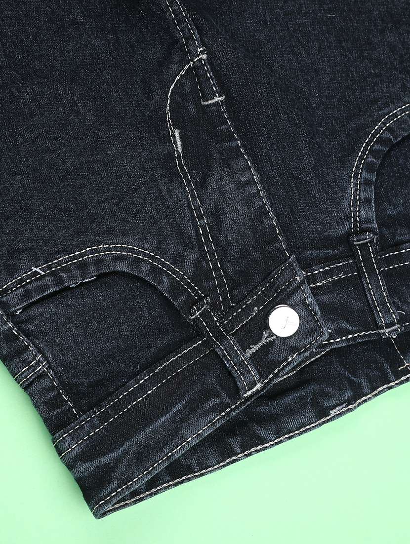 girls plain mid rise straight fit jeans - 22286852 -  Standard Image - 3