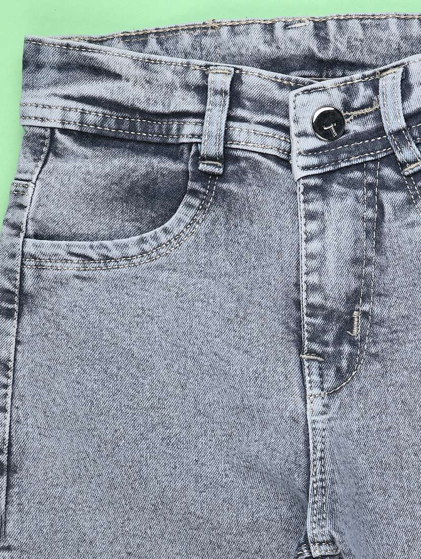 girls plain mid rise straight fit jeans - 22286855 -  Standard Image - 3