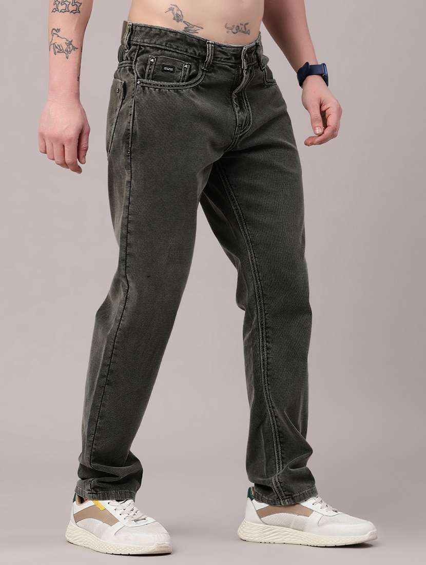 men washed mid rise straight fit  jeans - 22286895 -  Standard Image - 3