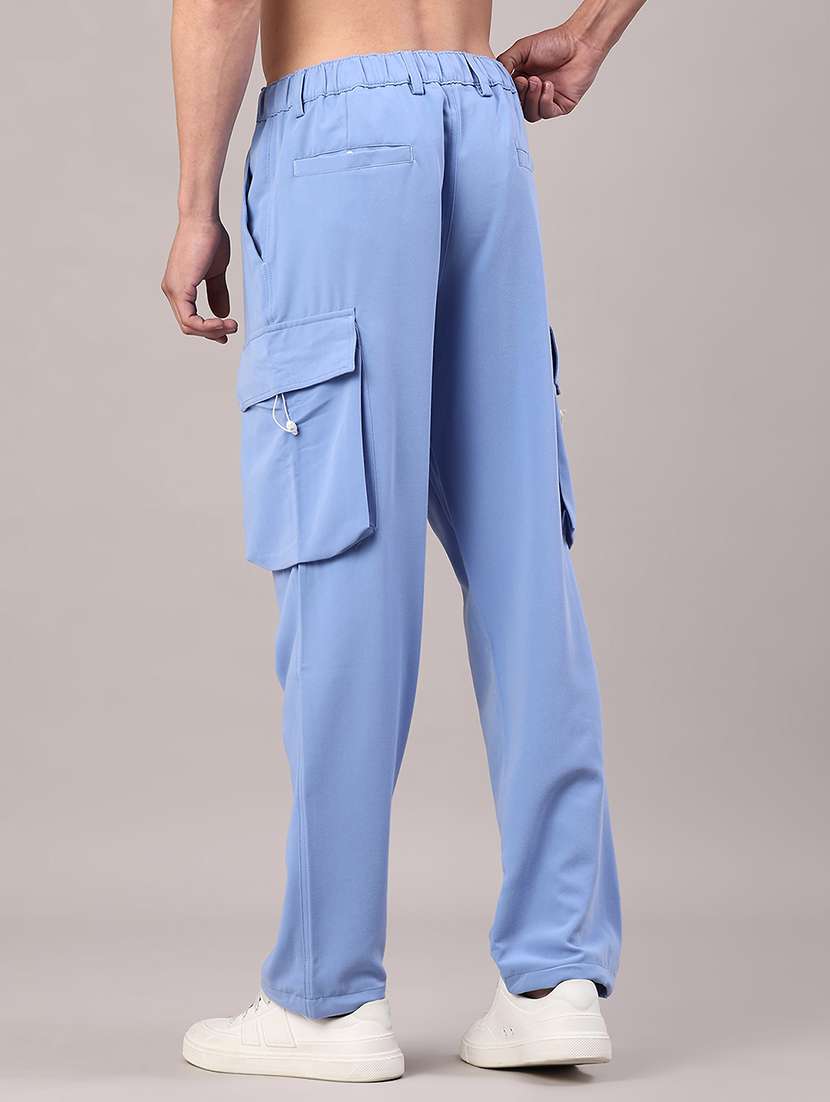 men solid mid rise regular fit cargo - 22286920 -  Standard Image - 3