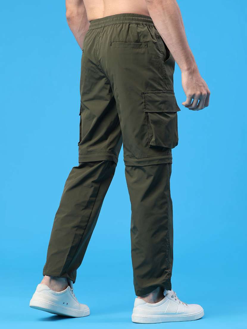 men solid mid rise regular fit cargo - 22286922 -  Standard Image - 3