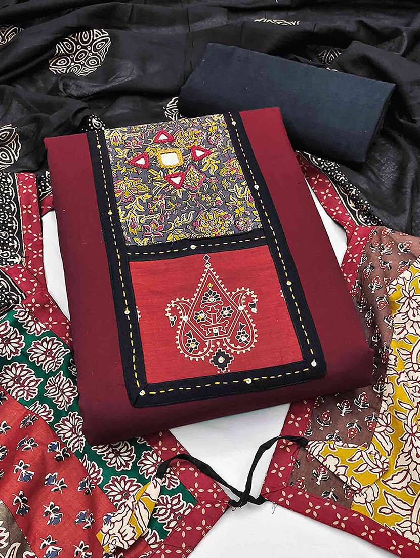 women printed unstitched suit set