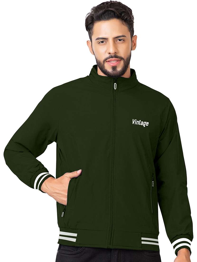 men solid long sleeve regualr fit casual jacket