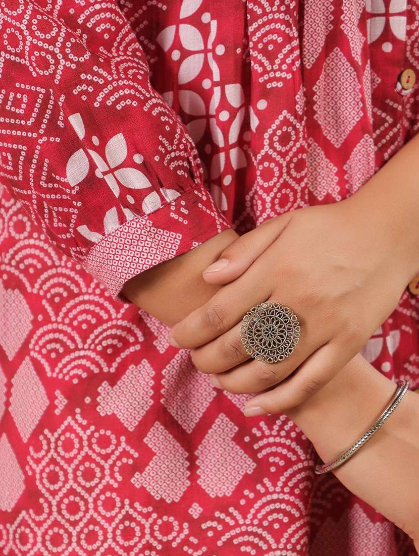 women printed three quarter sleeve a-line kurti - 22287123 -  Standard Image - 5