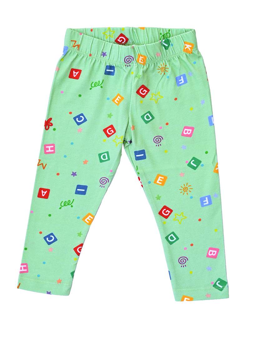 girls printed mid rise legging