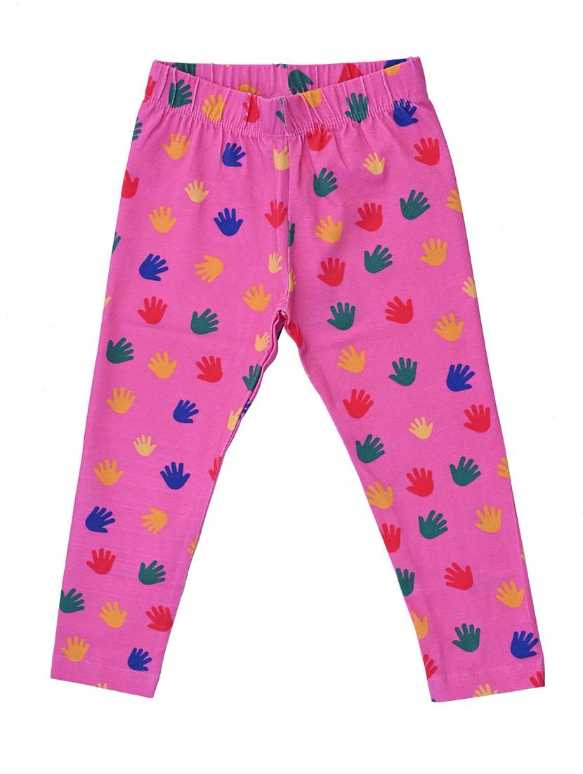 girls printed mid rise legging