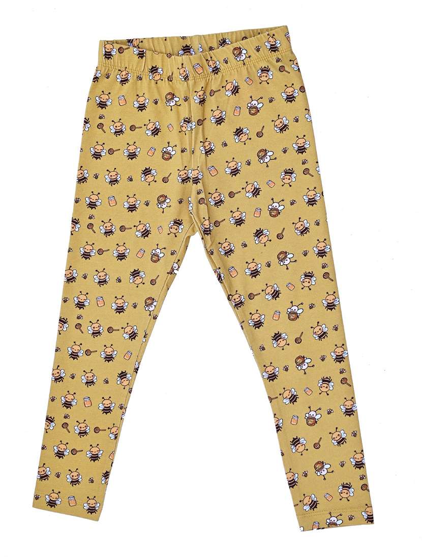 girls printed mid rise legging