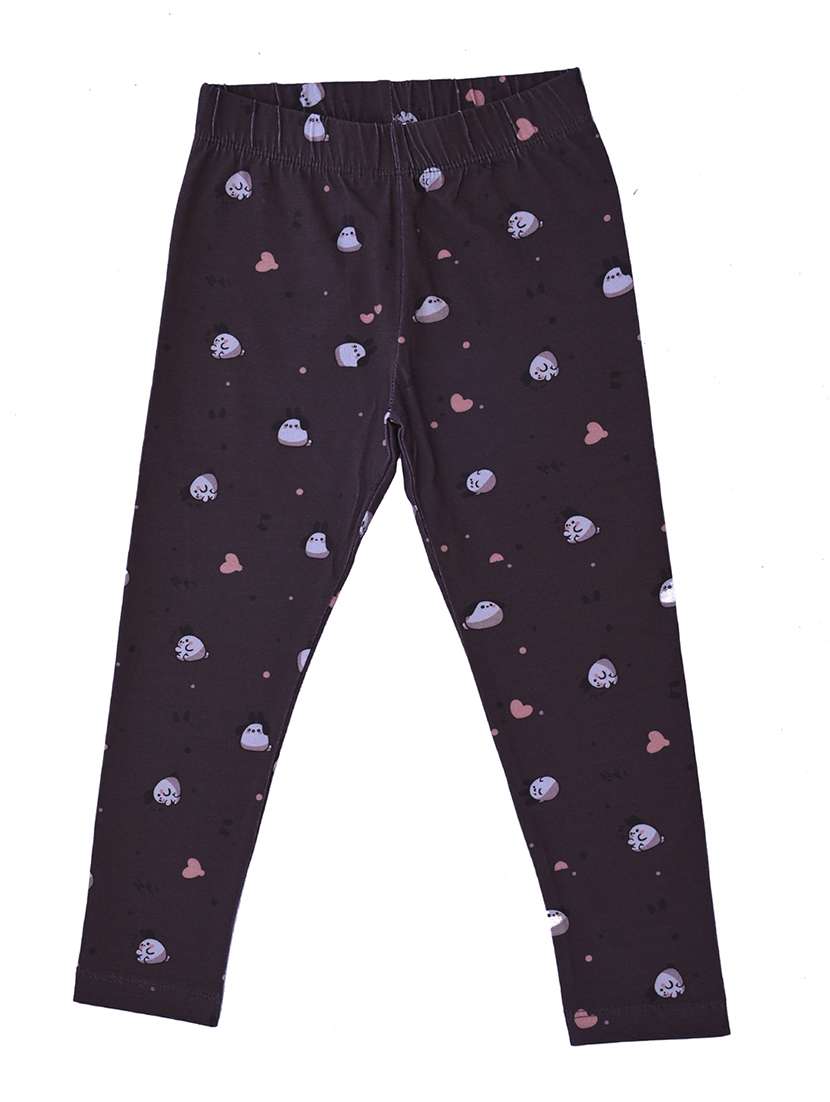 girls printed mid rise legging