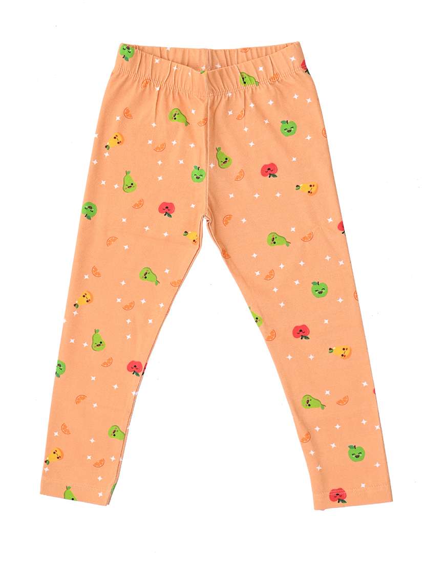 girls printed mid rise legging