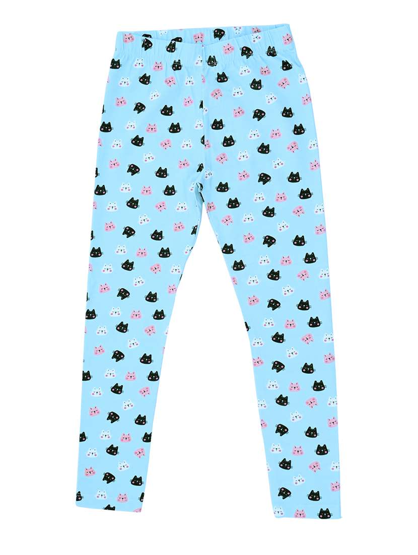 girls printed mid rise legging