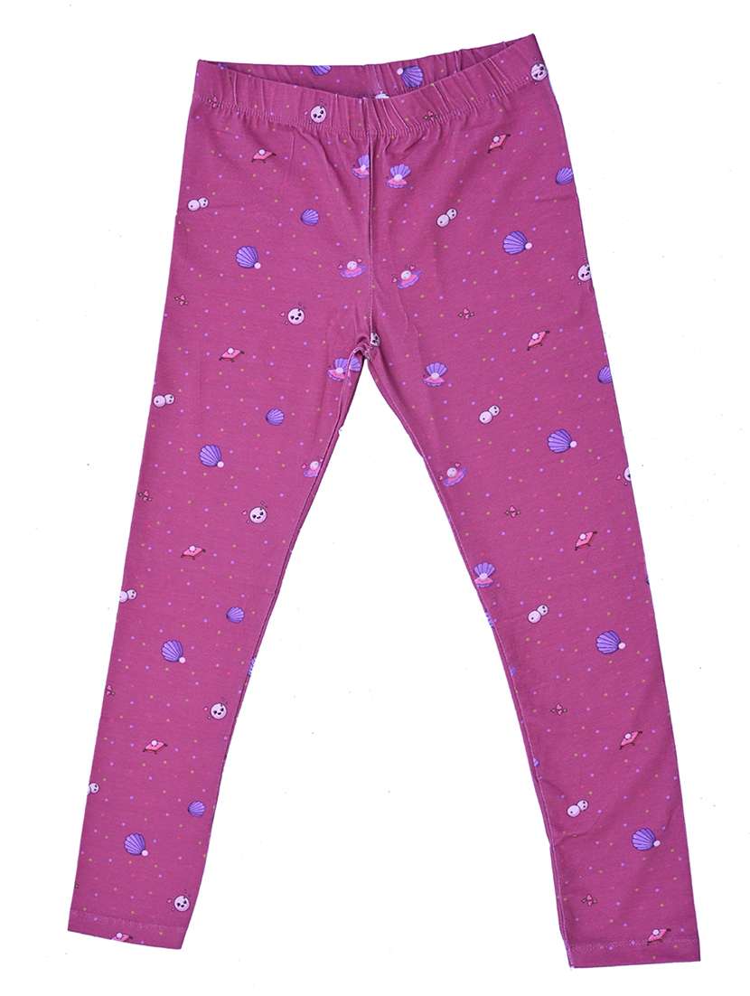 girls printed mid rise legging