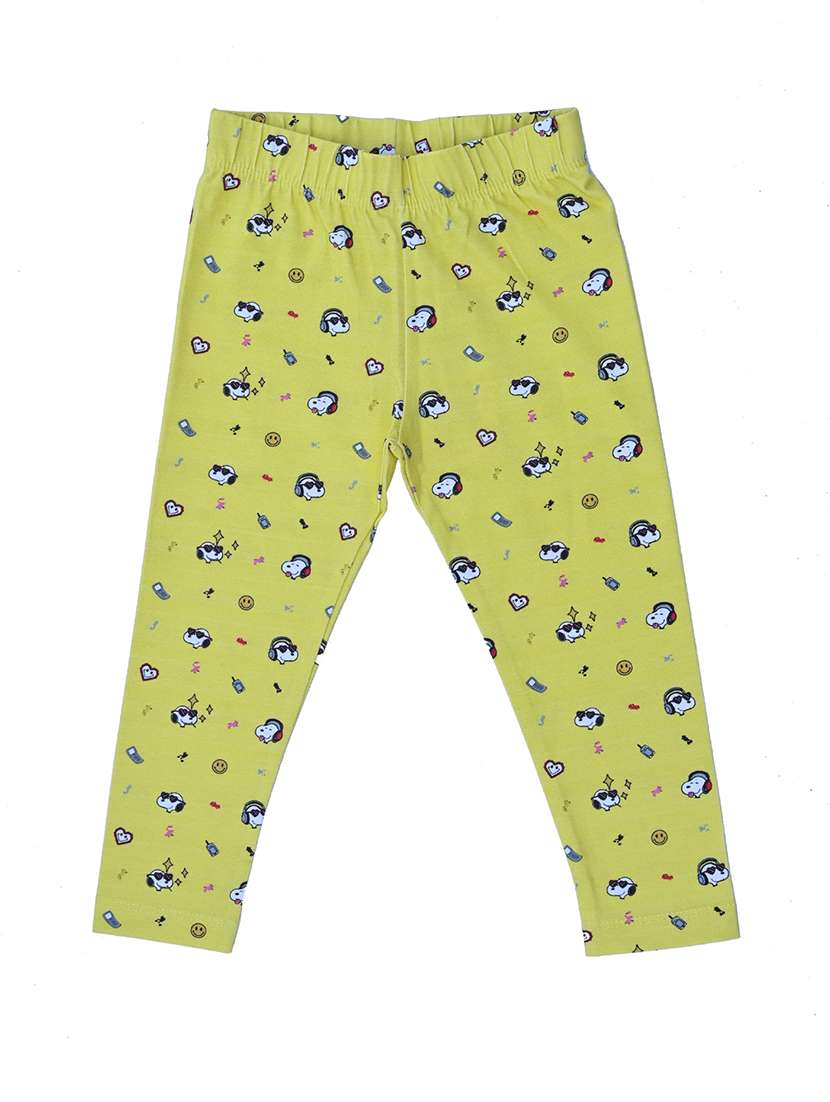 girls printed mid rise legging