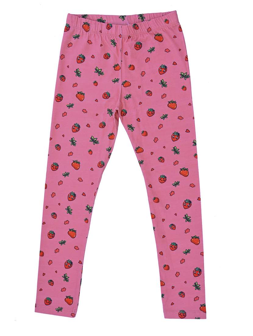girls printed mid rise legging