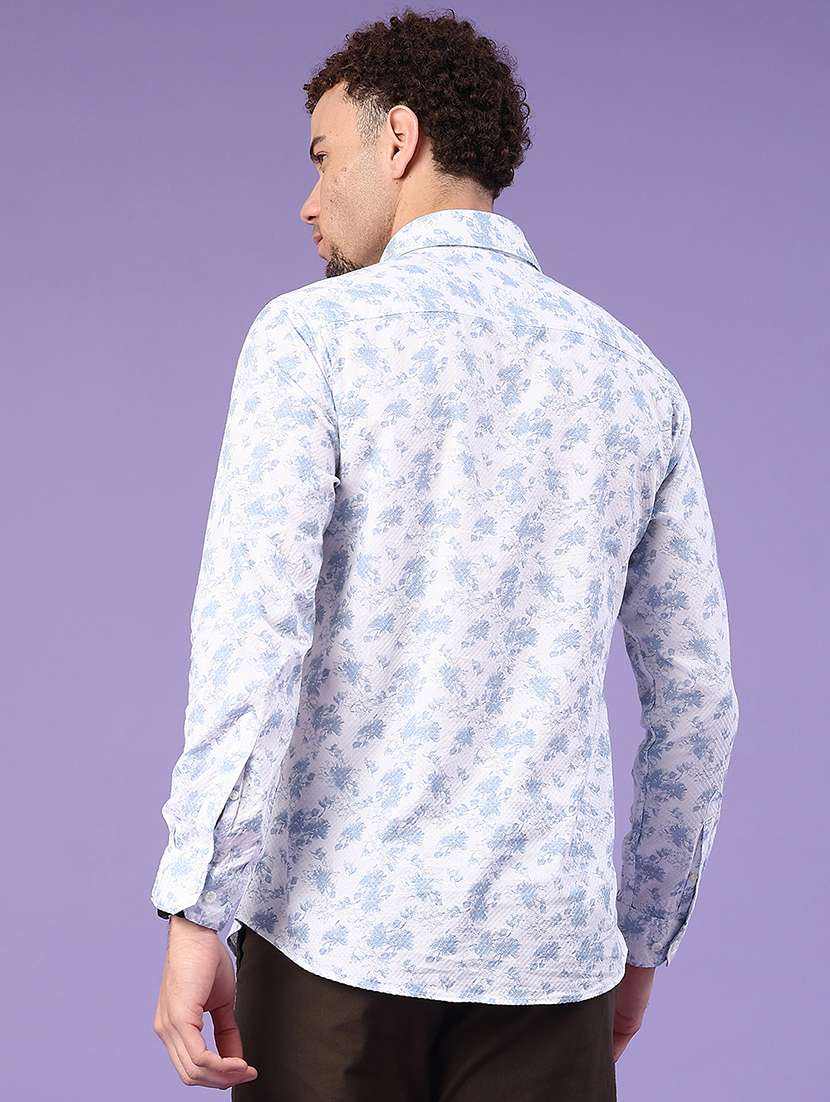 men printed long sleeve collared shirt - 22287304 -  Standard Image - 3