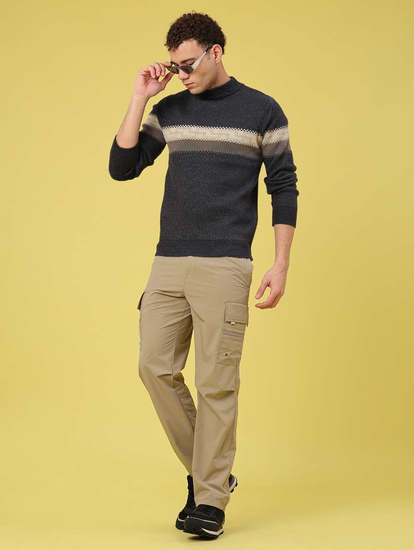 men self design long sleeve regular fit pullover  - 22287360 -  Standard Image - 5