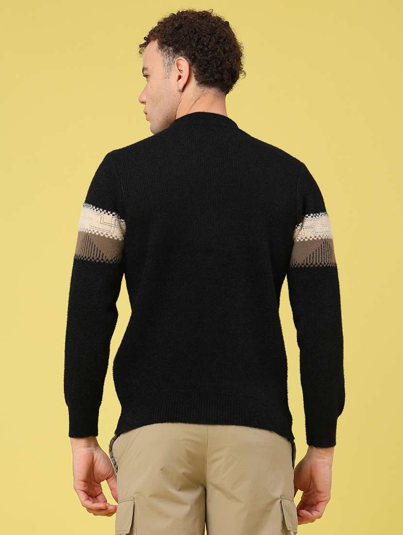 men self design long sleeve regular fit pullover  - 22287361 -  Standard Image - 3