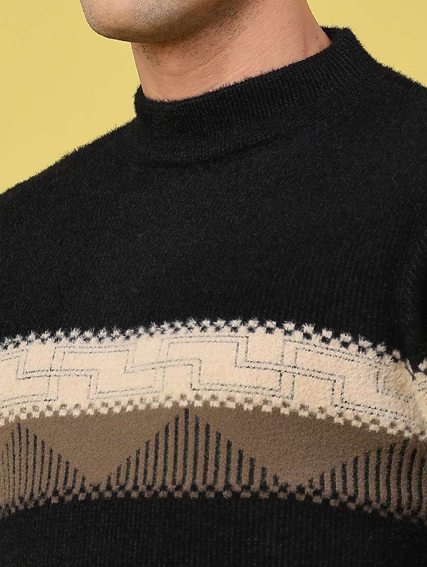 men self design long sleeve regular fit pullover  - 22287361 -  Standard Image - 5