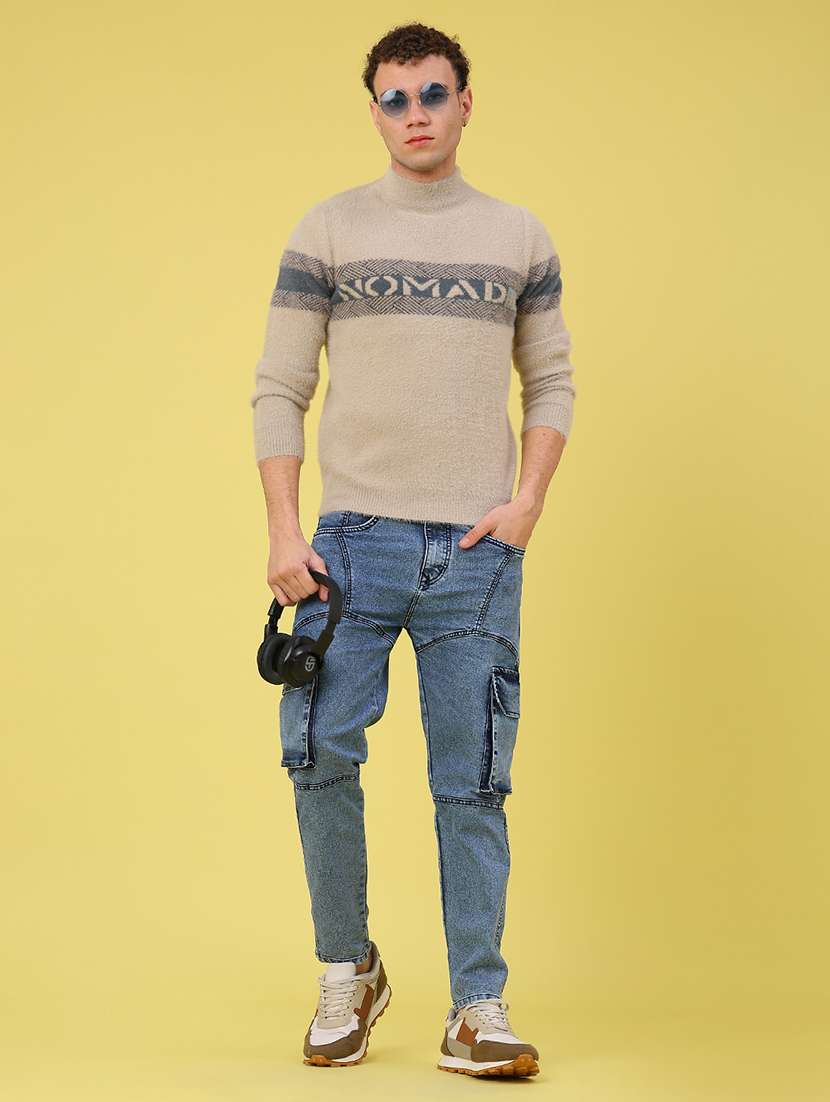 men self design long sleeve regular fit pullover  - 22287362 -  Standard Image - 5